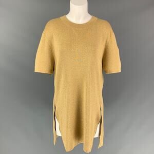 NEIL BARRETT Size M Gold Gold Metallic Polyester Blend Long Pullover